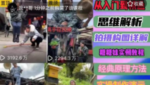 东方糖糖妹抖音短视频全套实战课思维+拍摄+剪辑+运营，从入门到精通网赚项目-副业赚钱-互联网创业-资源整合三晋新媒体工作室